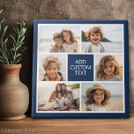 Create Your Own Photo Collage - 6 photos Monogram Ceramic Tile<br><div class="desc">Use up to six square photos to create a unique and personal gift. If you need to adjust the pictures,  click on the customise tool to make changes.</div>