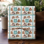 Create Your Own Photo Collage - 6 photos Monogram Wrapping Paper<br><div class="desc">Use up to six square photos to create a unique and personal gift. If you need to adjust the pictures,  click on the customise tool to make changes.</div>