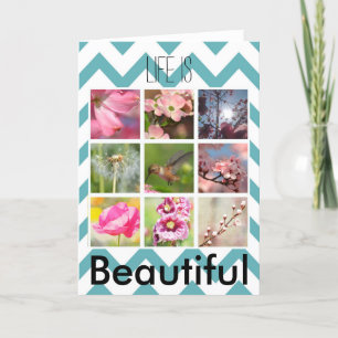 Create Your Own Photo Collage Chevron Card