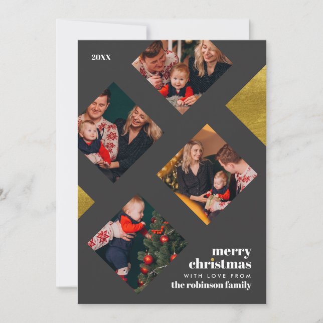 Create Your Own Photo Collage | Christmas Holiday Card (Front)