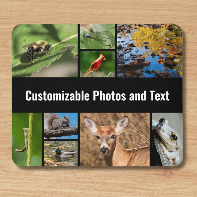 Create Your Own Photo Collage Father's Day Mouse Pad (Personalize your dad's mousepad with family photos, nature moments of his own, or just add your text)