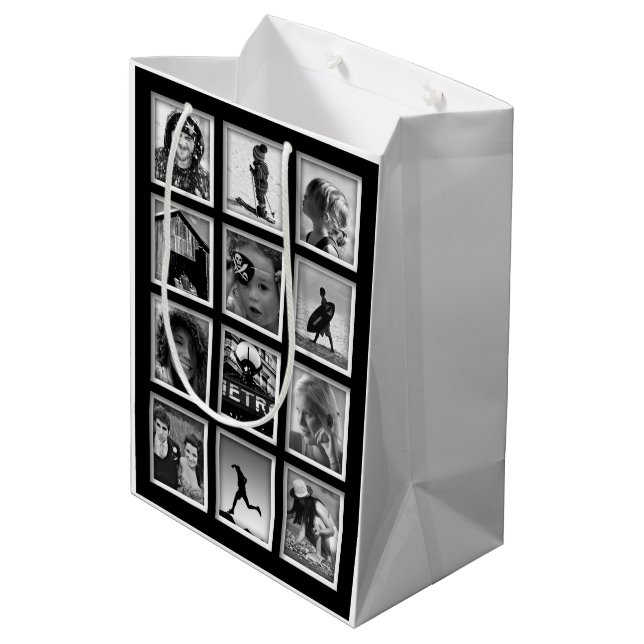 Create-Your-Own Photo Collage Gift Bag (Back Angled)