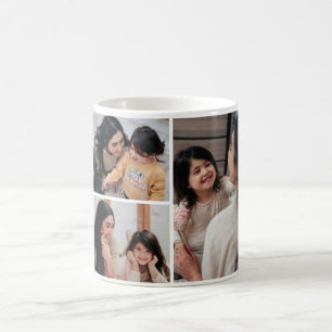 Create Your Own Photo Collage Modern White Mug