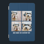 Create Your Own Photo Collage Navy 4 Pictures iPad Mini Cover<br><div class="desc">Use four square photos to create a unique and personal gift. Or you can keep the hipster puppy and make a trendy keepsake. If you need to adjust the pictures,  click on the customise tool to make changes.</div>