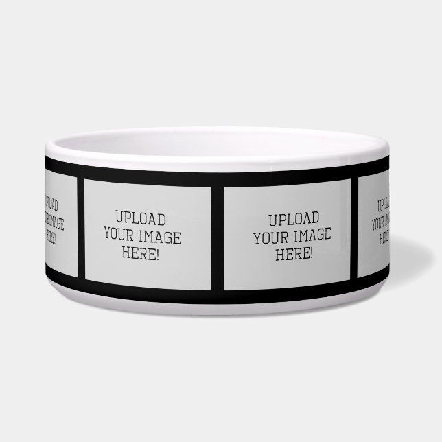 Create-Your-Own Photo Collage Pet Food Water Bowl (Front)