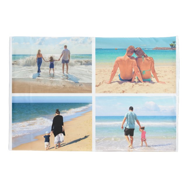 Create Your Own Photo Collage Pillow Case Gift (Back)