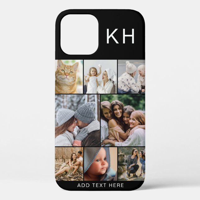 Create Your Own Photo Collage & Text Custom Colour Case-Mate iPhone Case (Back)