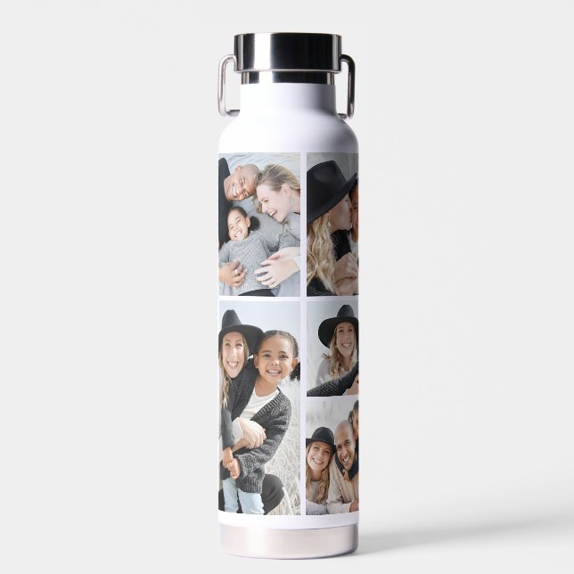 Create Your Own Photo Collage Water Bottle (Front)