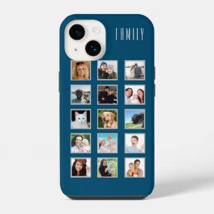Create Your Own Photo Collage with 15 pictures iPhone 14 Case