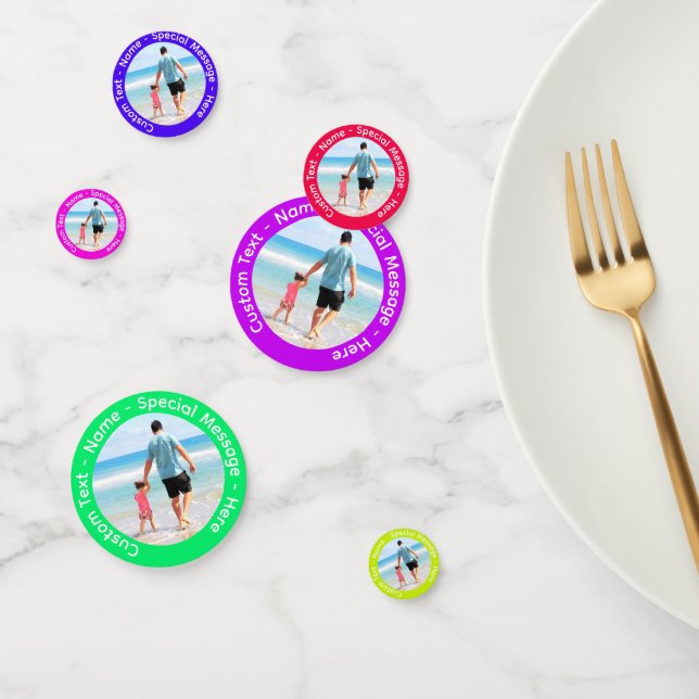 Create Your Own Photo Confetti Custom Text Name (Group)