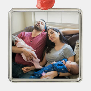 Create Your Own Photo Custom Pic DIY Family Metal Ornament