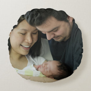 Create Your Own Photo Custom Pic Double Sided Round Cushion