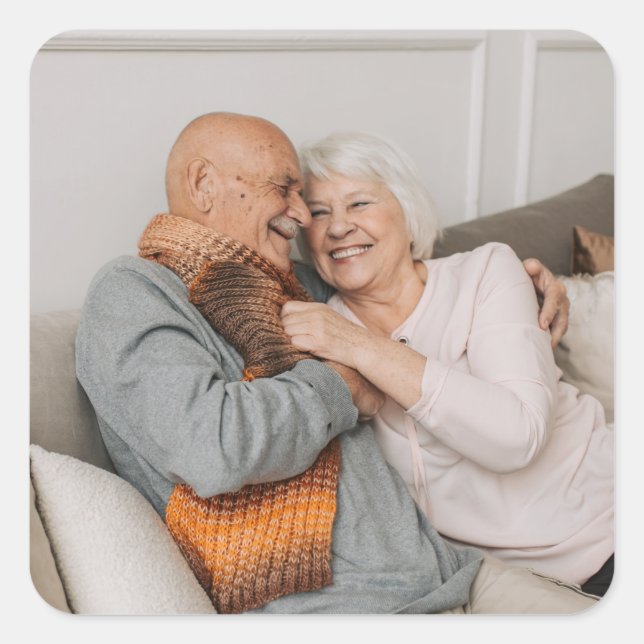 Create Your Own Photo Custom Pic Square Sticker (Front)