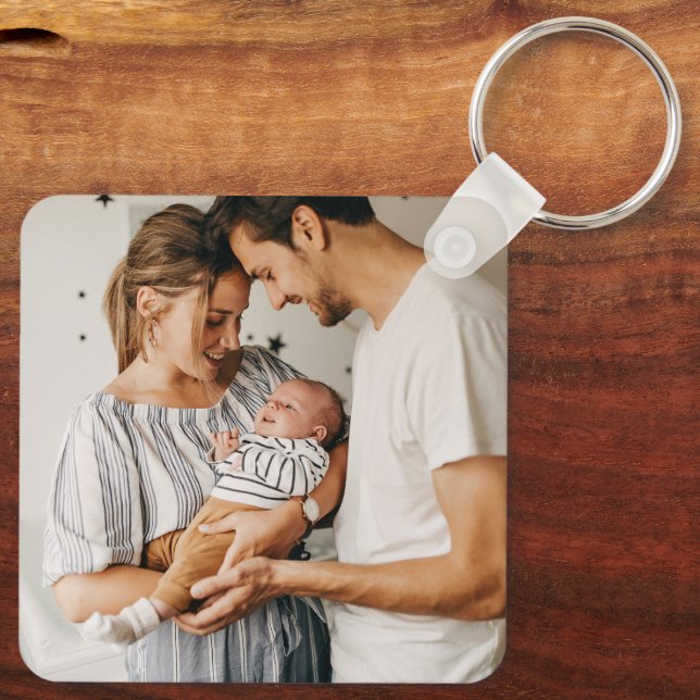 Create Your Own Photo Custom Pic Two Photo  Key Ring (Back)