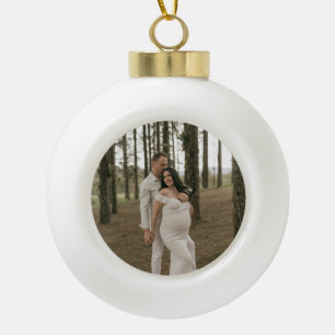Create Your Own Photo Custom Picture DIY Ceramic Ball Christmas Ornament