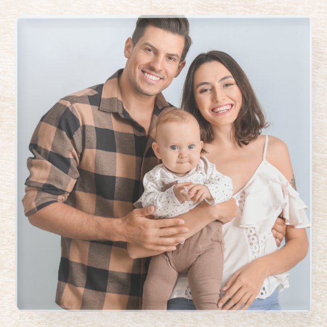 Create Your Own Photo Custom Picture DIY  Glass Coaster (Front)