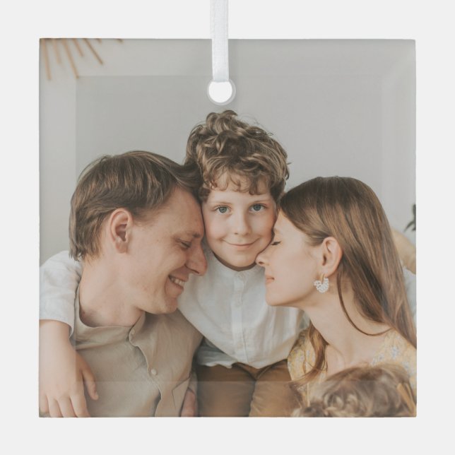 Create Your Own Photo Custom Picture DIY  Glass Tree Decoration (Front)