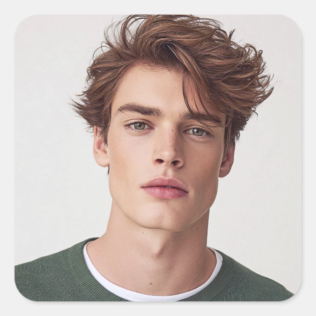 Create your Own Photo Custom Picture Square Sticker (Front)