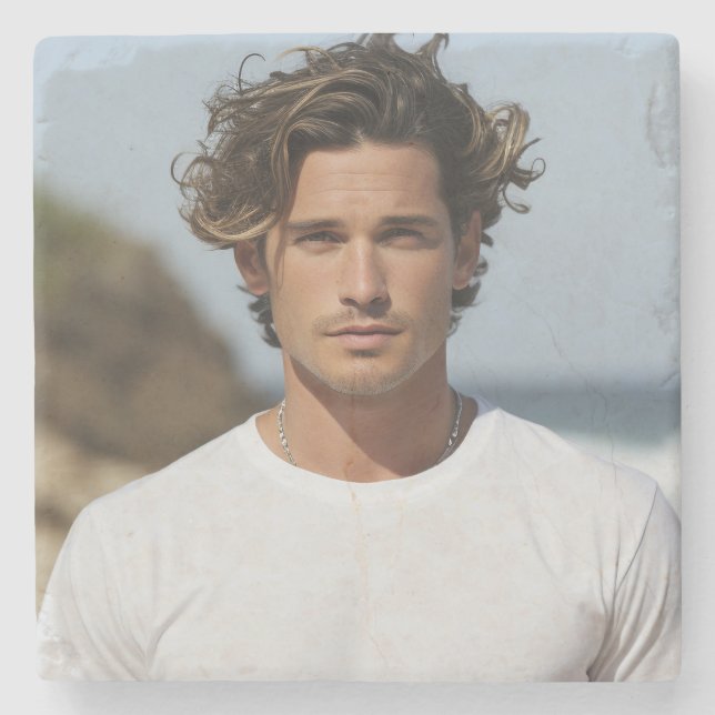 Create your Own Photo Custom Picture Stone Coaster (Front)