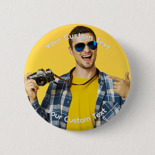 Create your Own Photo Custom Picture Text 6 Cm Round Badge