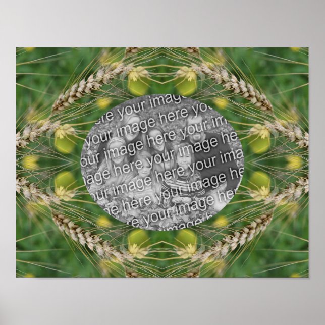 Create Your Own Photo Dried Summer Grass Frame  Poster (Front)