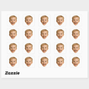 Create Your Own Photo Face Square Sticker