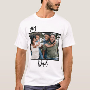 Create Your Own Photo Fathers Day Number One Dad T-Shirt