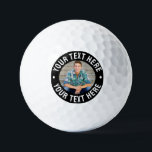 Create your Own Photo Golf Balls<br><div class="desc">Personalized Photo Golf Ball. This custom golf ball features your own photo printed on one side with a sleek black background and crisp white fonts for text above and below the image. Add a name, funny phrase, date, or short message to make it uniquely yours. Whether it’s a favorite family...</div>