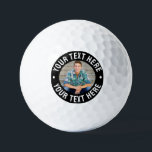 Create your Own Photo Golf Balls<br><div class="desc">Personalized Photo Golf Ball. This custom golf ball features your own photo printed on one side with a sleek black background and crisp white fonts for text above and below the image. Add a name, funny phrase, date, or short message to make it uniquely yours. Whether it’s a favorite family...</div>