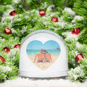 Create Your Own Photo Heart Snow Globe Gift