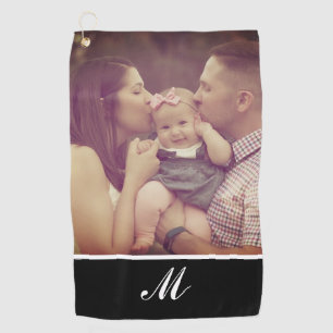 Create Your Own Photo Initial Monogram Golf Towel
