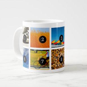 Create Your Own Photo Instagram with 10 images! Large Coffee Mug