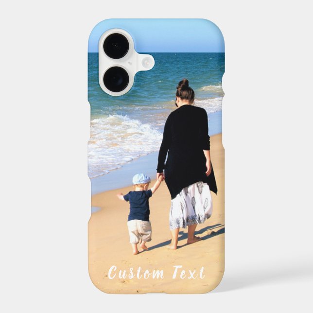 Create Your Own Photo iPhone Case with Custom Text (Back)