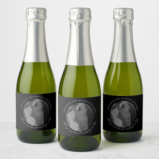 Create Your Own Photo Mini Sparkling Wine Label  (Bottles)