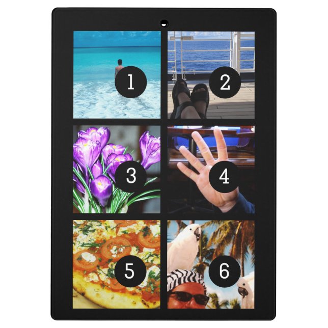 Create Your Own Photo Momento Text & 6 images Clipboard (Back)