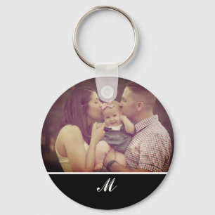 Create Your Own Photo Monogram Initial  Key Ring
