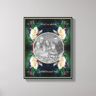 Create Your Own Photo Peach Rose And Buds Canvas Print