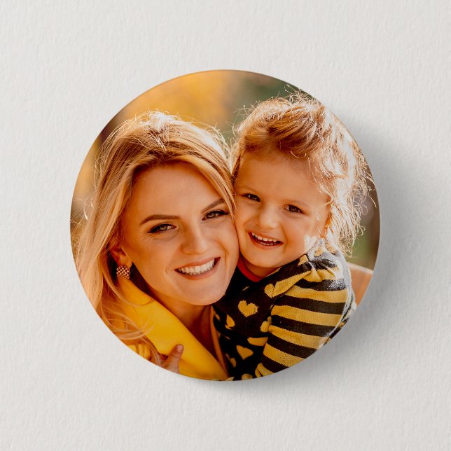 Create Your Own Photo Personalised Custom  6 Cm Round Badge (Front)