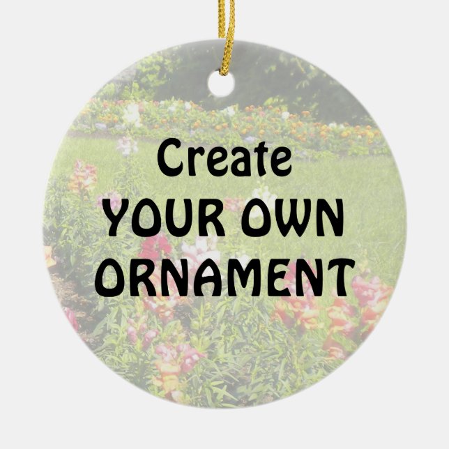 Create Your Own Photo Plaque Ceramic Ornament (Front)