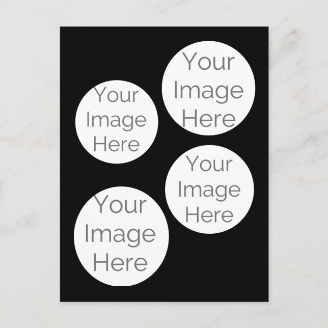 create your own photo postcard black (Front)