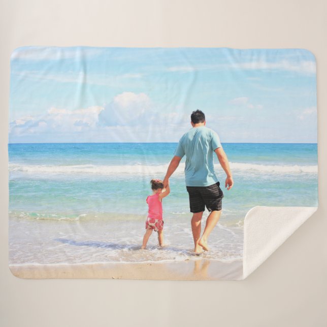 Create Your Own Photo Sherpa Blanket Personalised (Front (Horizontal))