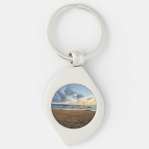 Create Your Own Photo Simple Modern sun rice Key Ring