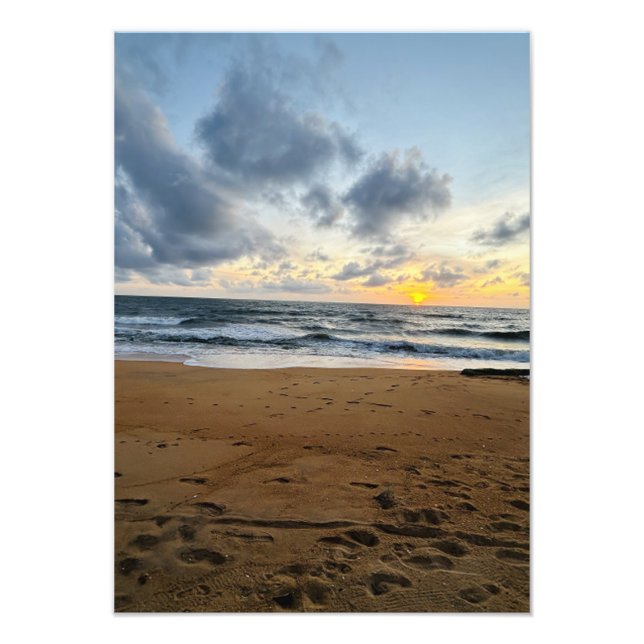 Create Your Own Photo Simple Modern sun rice Print (Front)