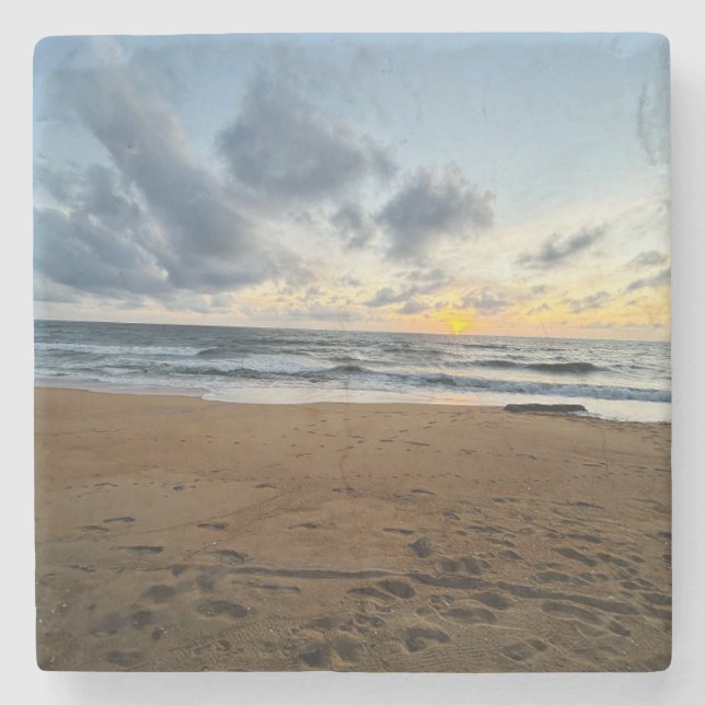 Create Your Own Photo Simple Modern sun rice Stone Coaster (Front)