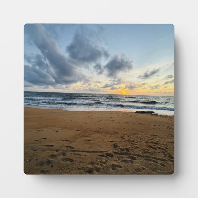 Create Your Own Photo Simple Modern sunrise Plaque (Front)
