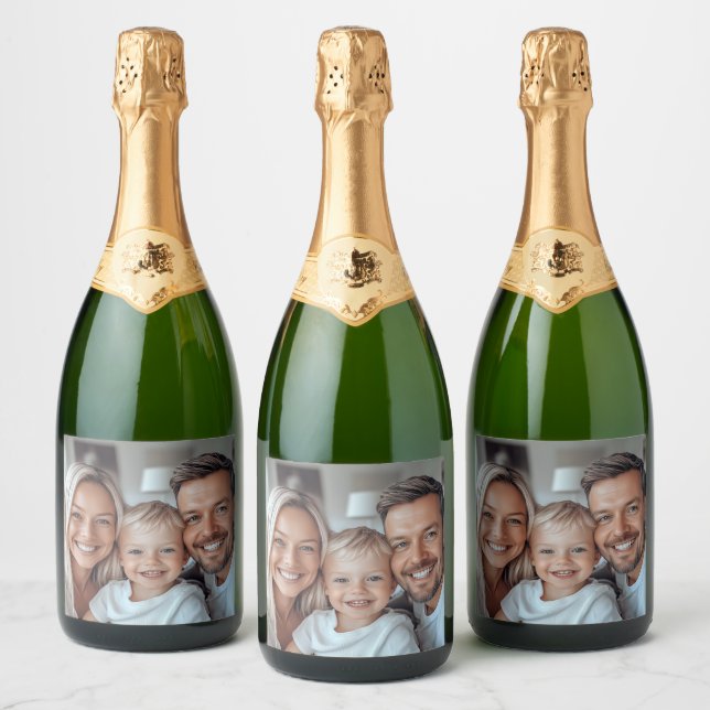 Create Your Own Photo Sparkling Wine Label (Bottles)