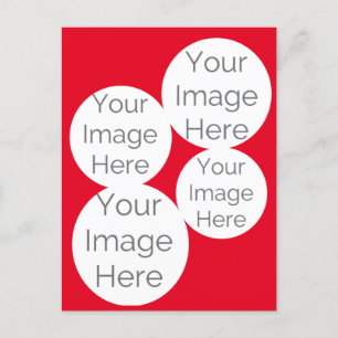 create your own photo template red postcard