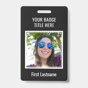 Create Your Own Photo & Text badge ID Badge