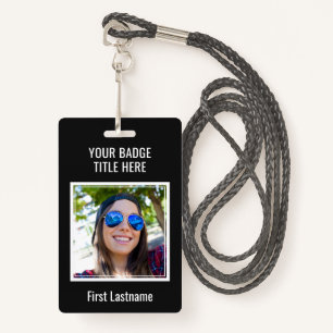 Create Your Own Photo & Text badge ID Badge