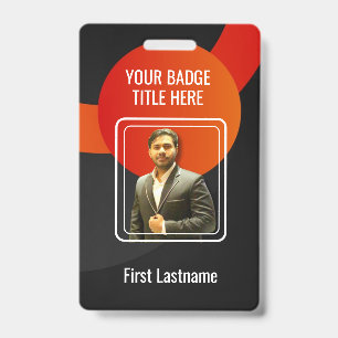 Create Your Own Photo & Text badge ID Badge
